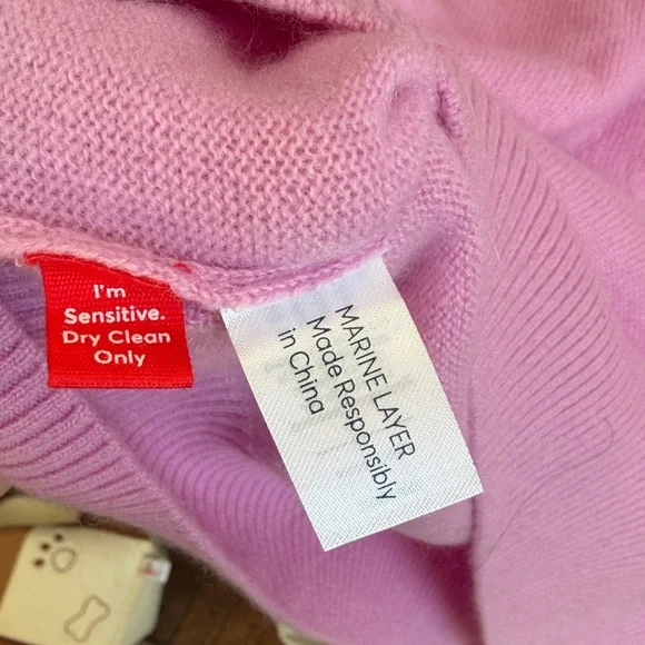 Marine Layer Cashmere Sweater with Patch - Picture 8 of 9